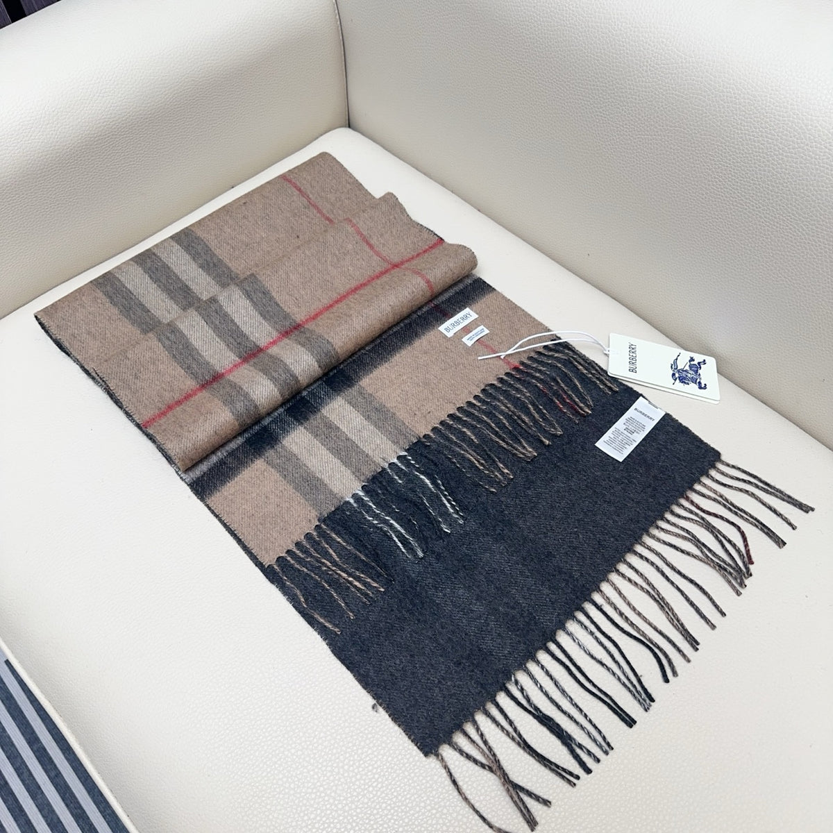 blue velvet elegant Scarf for men - alternate angle view 3