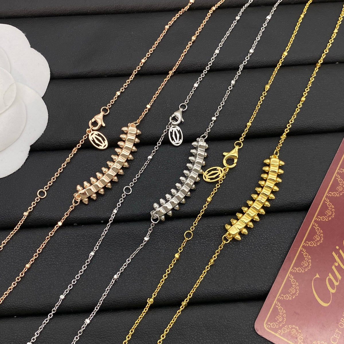 champagne unique Necklace for women - alternate angle view 9