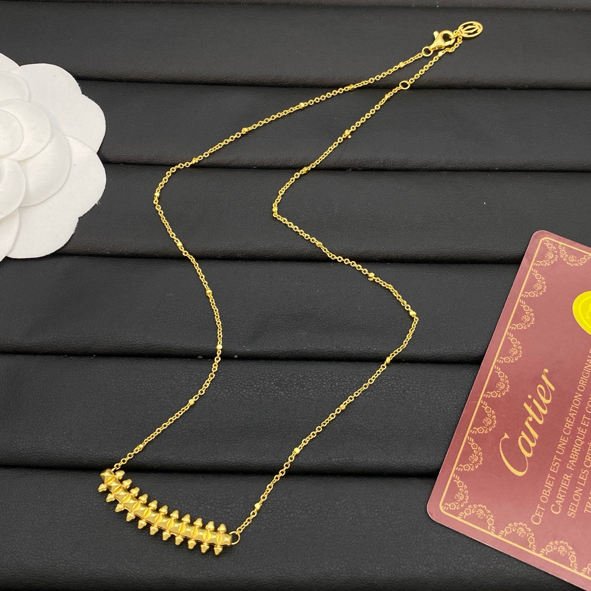 champagne unique Necklace for women - alternate angle view 4
