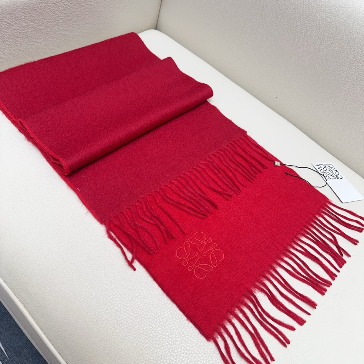 contrast color edgy Scarf for unisex couple - alternate angle view 3