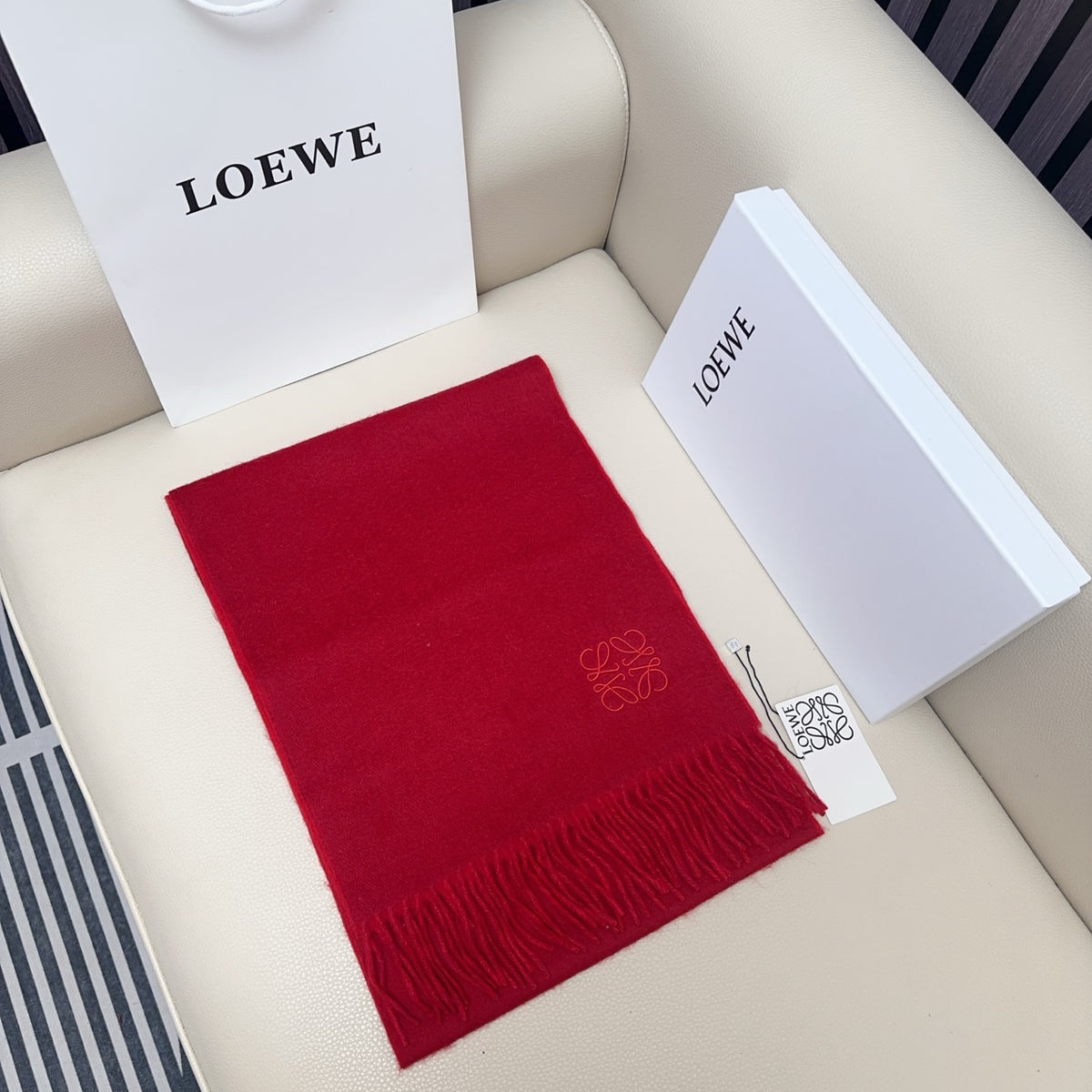 contrast color edgy Scarf for unisex couple - product detail view