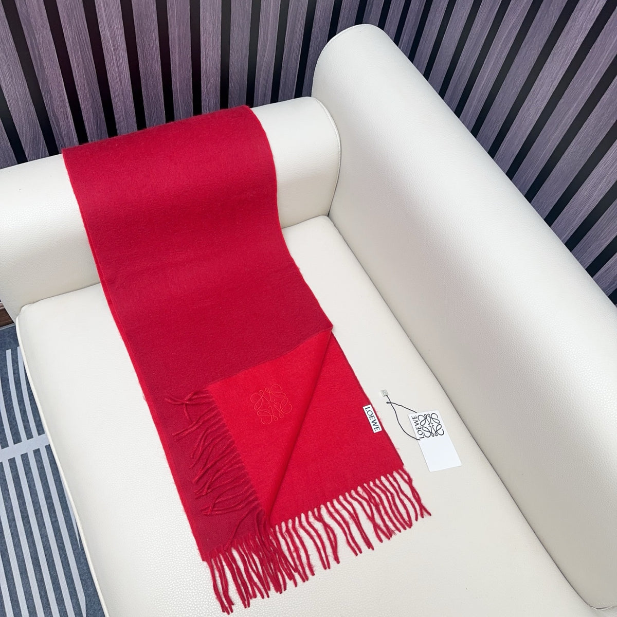 contrast color edgy Scarf for unisex couple - alternate angle view 5