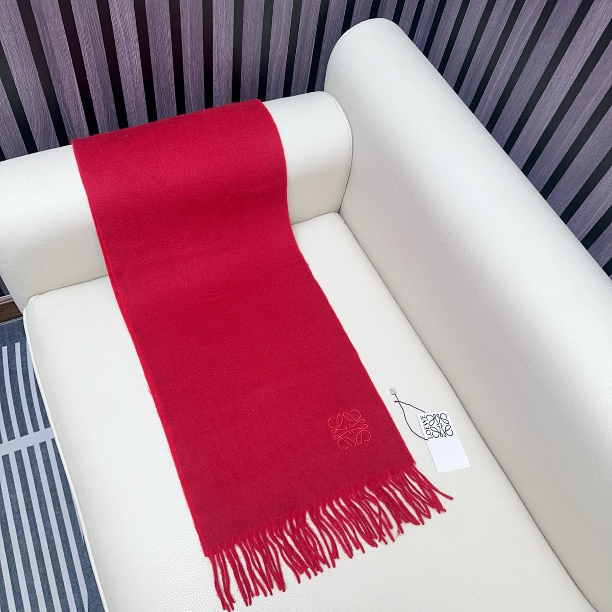 contrast color edgy Scarf for unisex couple - alternate angle view 4