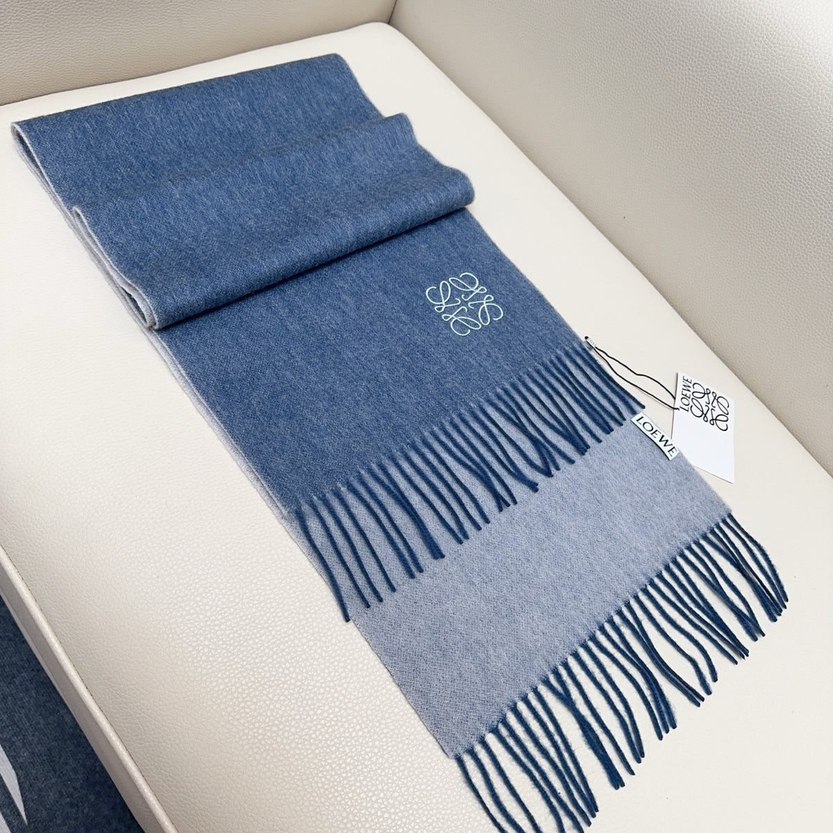 contrast color edgy Scarf for unisex couple - alternate angle view 3