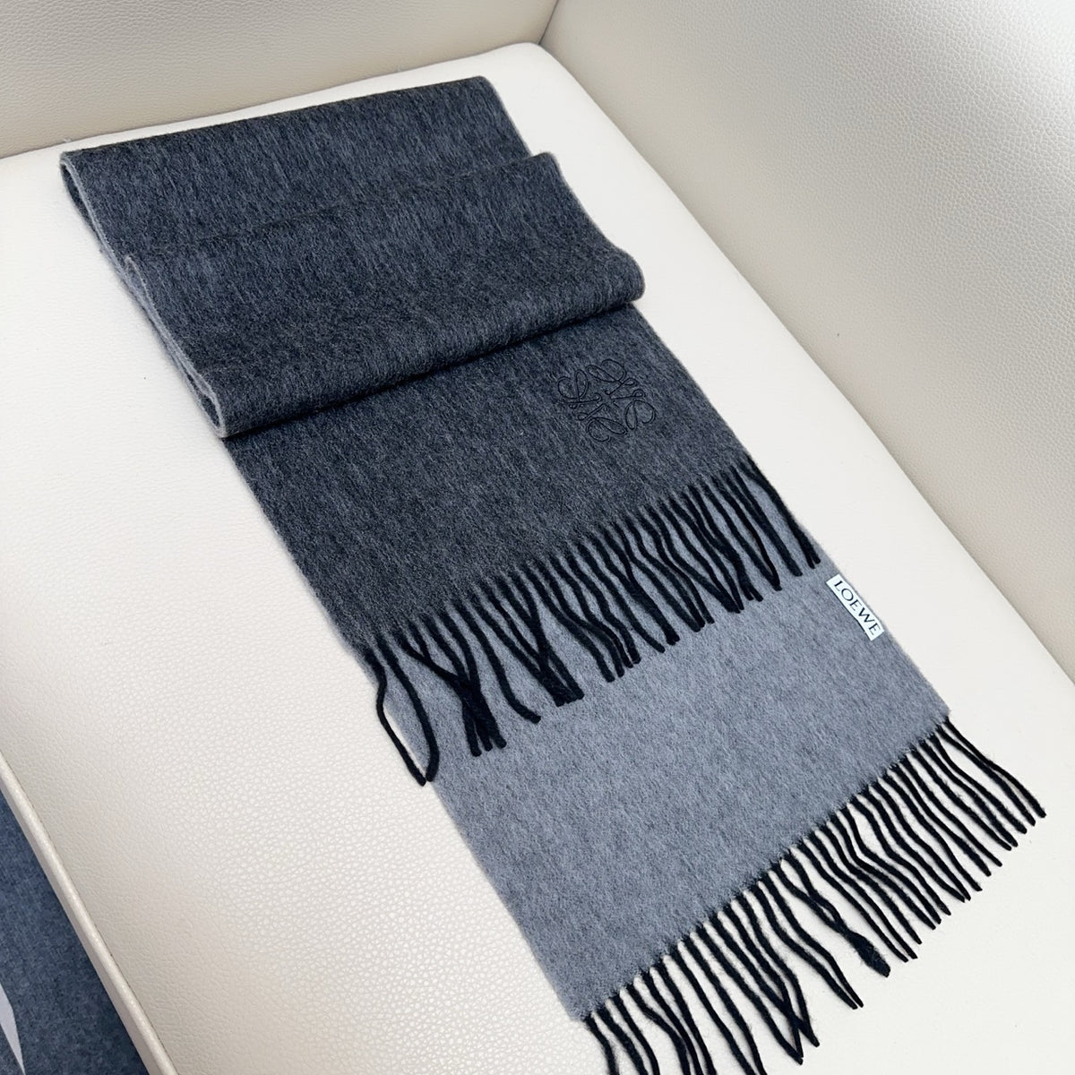 contrast color edgy Scarf for unisex couple - alternate angle view 3