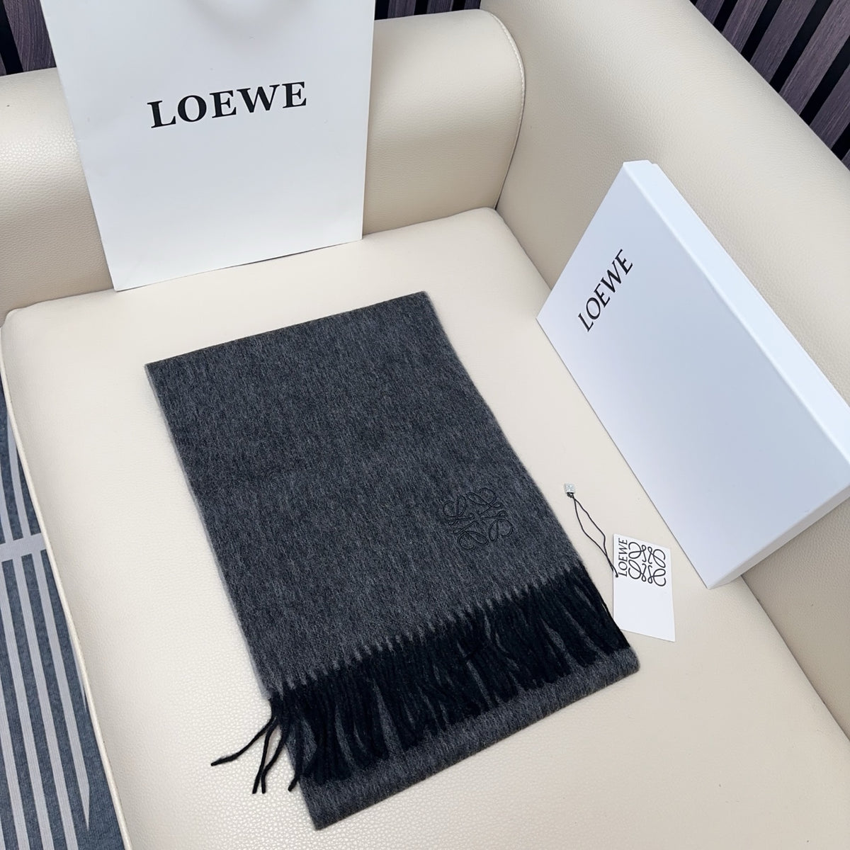 contrast color edgy Scarf for unisex couple - product detail view