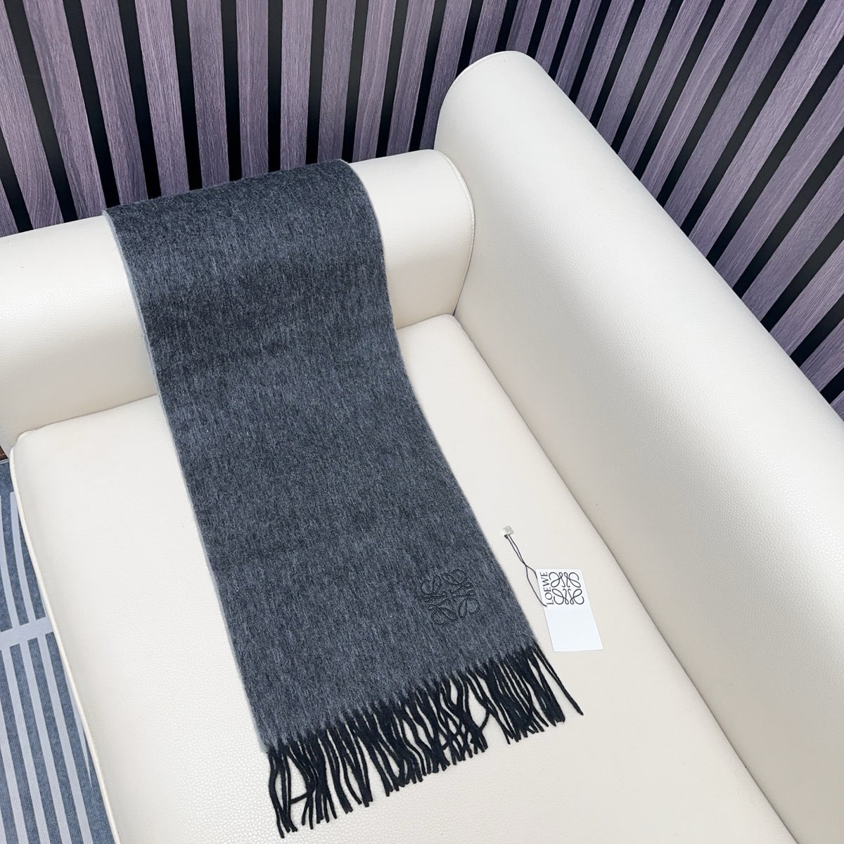 contrast color edgy Scarf for unisex couple - alternate angle view 4
