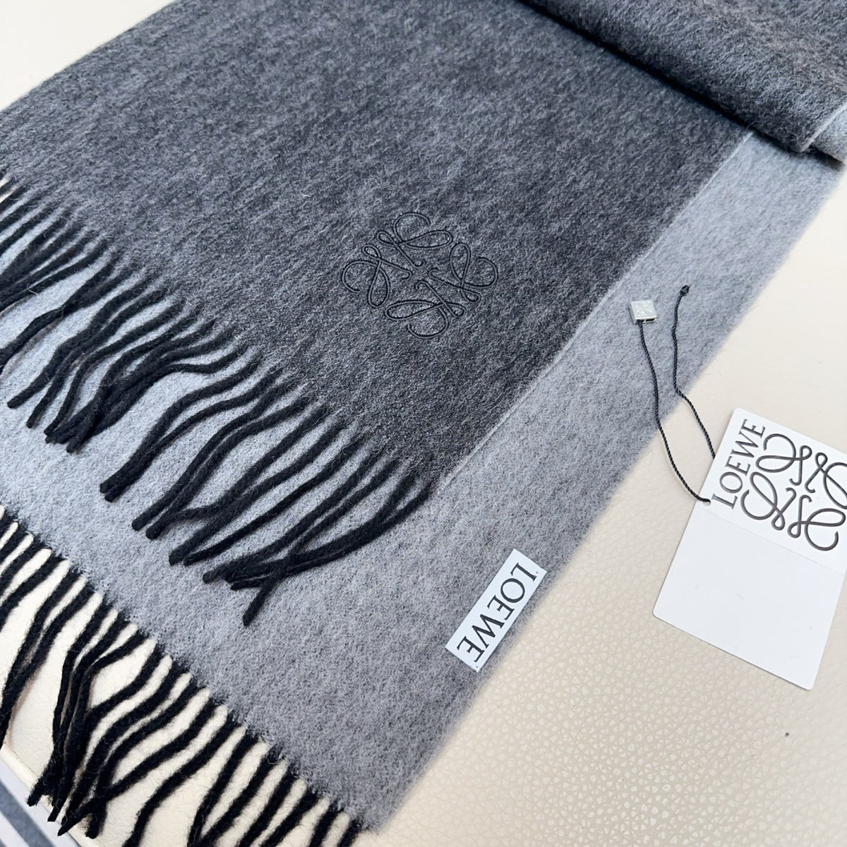 contrast color edgy Scarf for unisex couple - alternate angle view 6