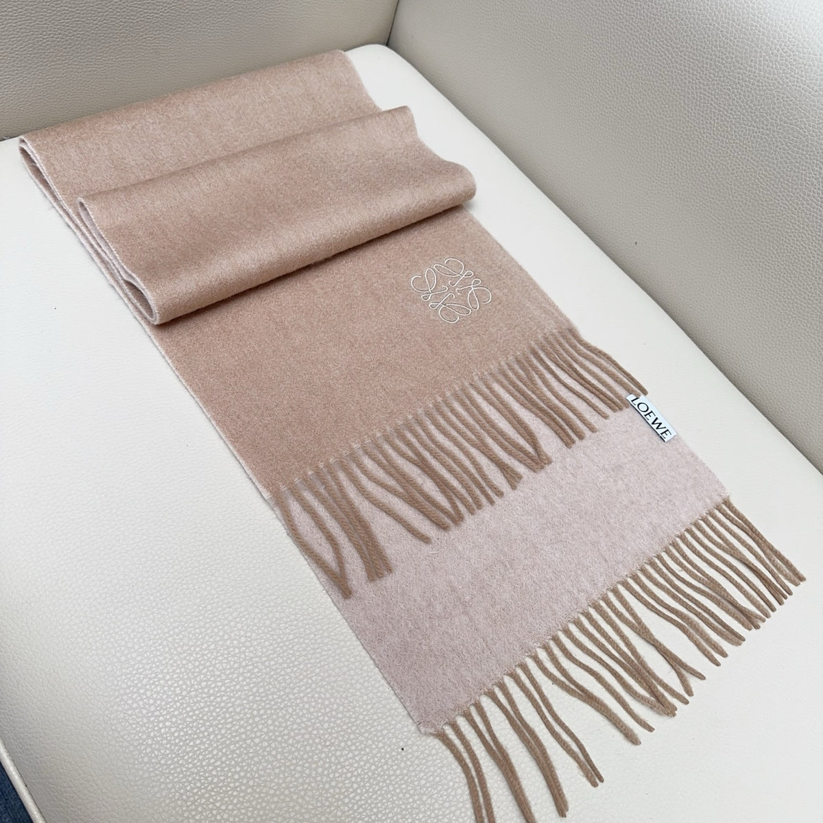 contrast color edgy Scarf for unisex couple - alternate angle view 3