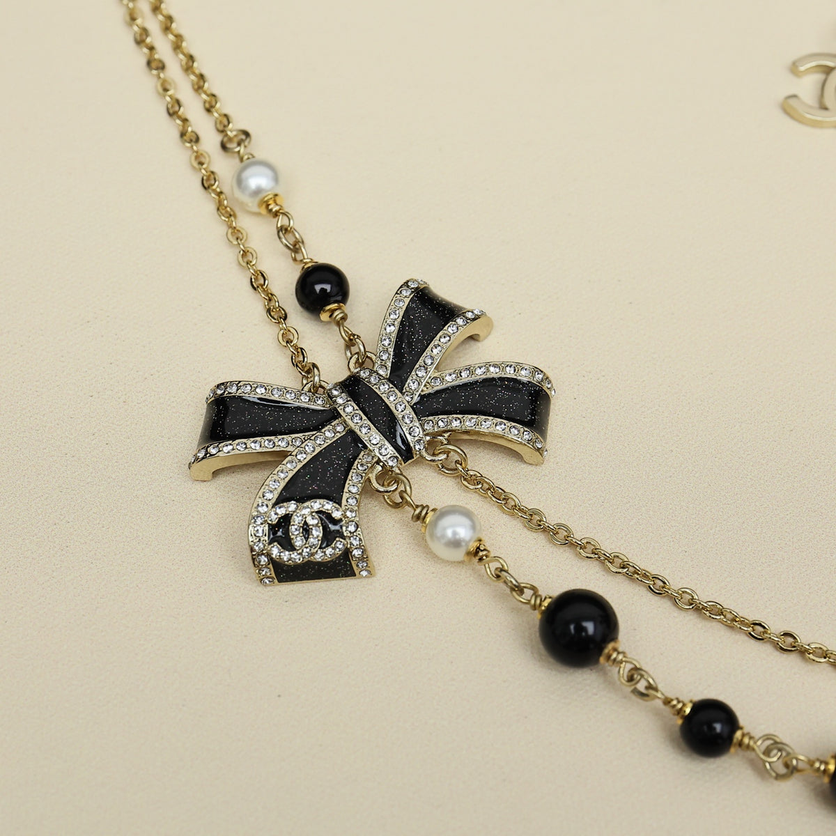 black and gold enamel butterfly Necklace for women - alternate angle view 6