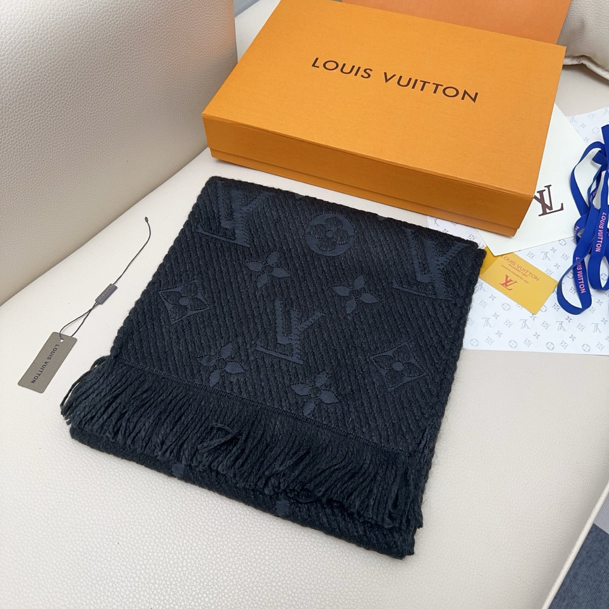 wool floral Scarf for women - product detail view