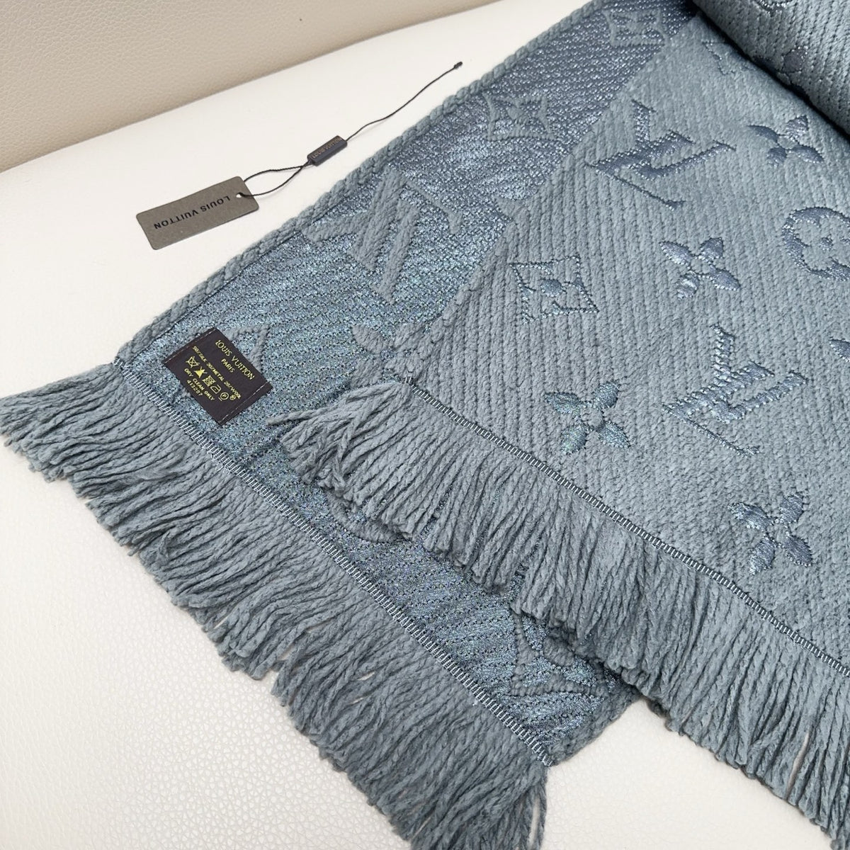 wool floral Scarf for women - alternate angle view 7