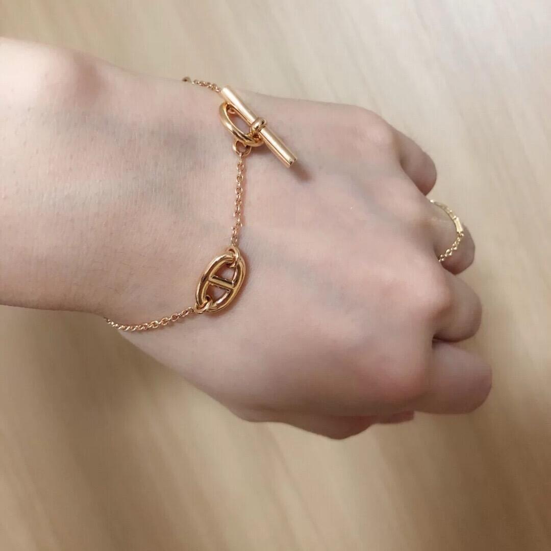 rose gold brass rose Bracelet for women - alternate angle view 5