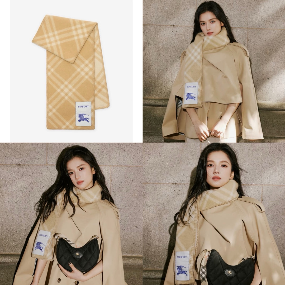 velvet inlaid Scarf for women - product detail view