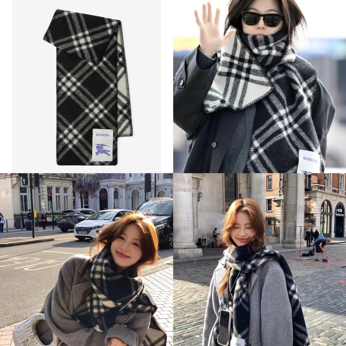 velvet inlaid Scarf for women - product detail view