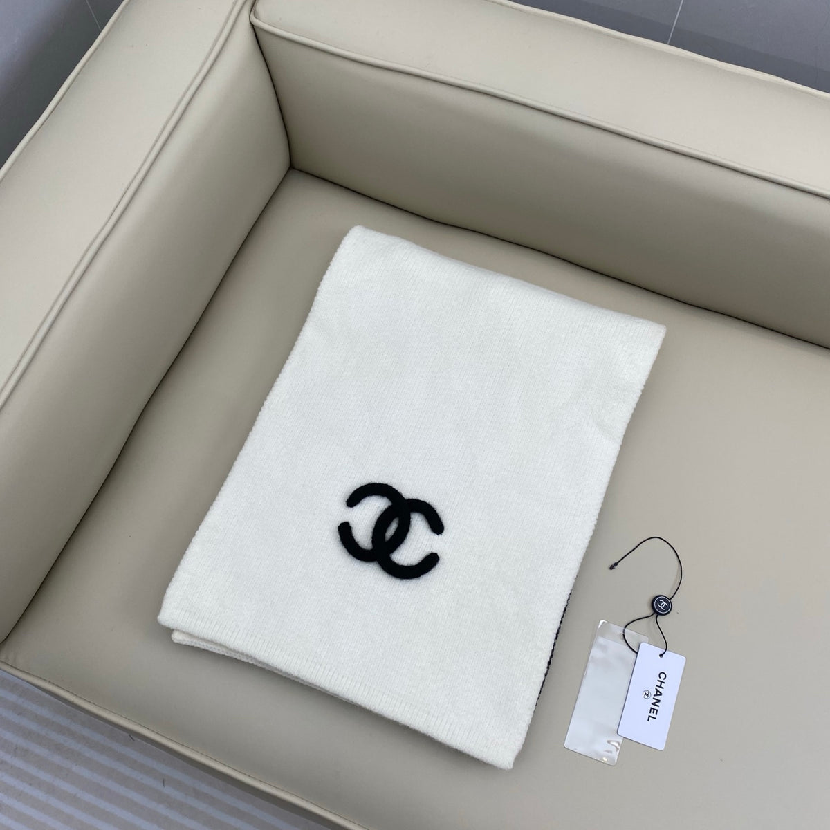 velvet letter Scarf for women - alternate angle view 2