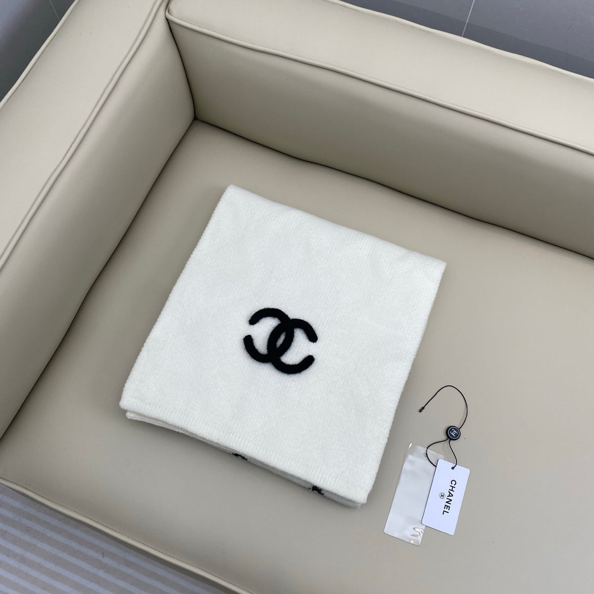 velvet letter Scarf for women - product detail view