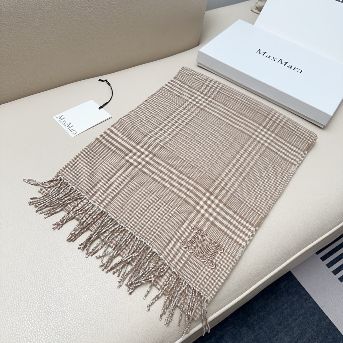 camel velvet luxury Scarf for women - alternate angle view 2