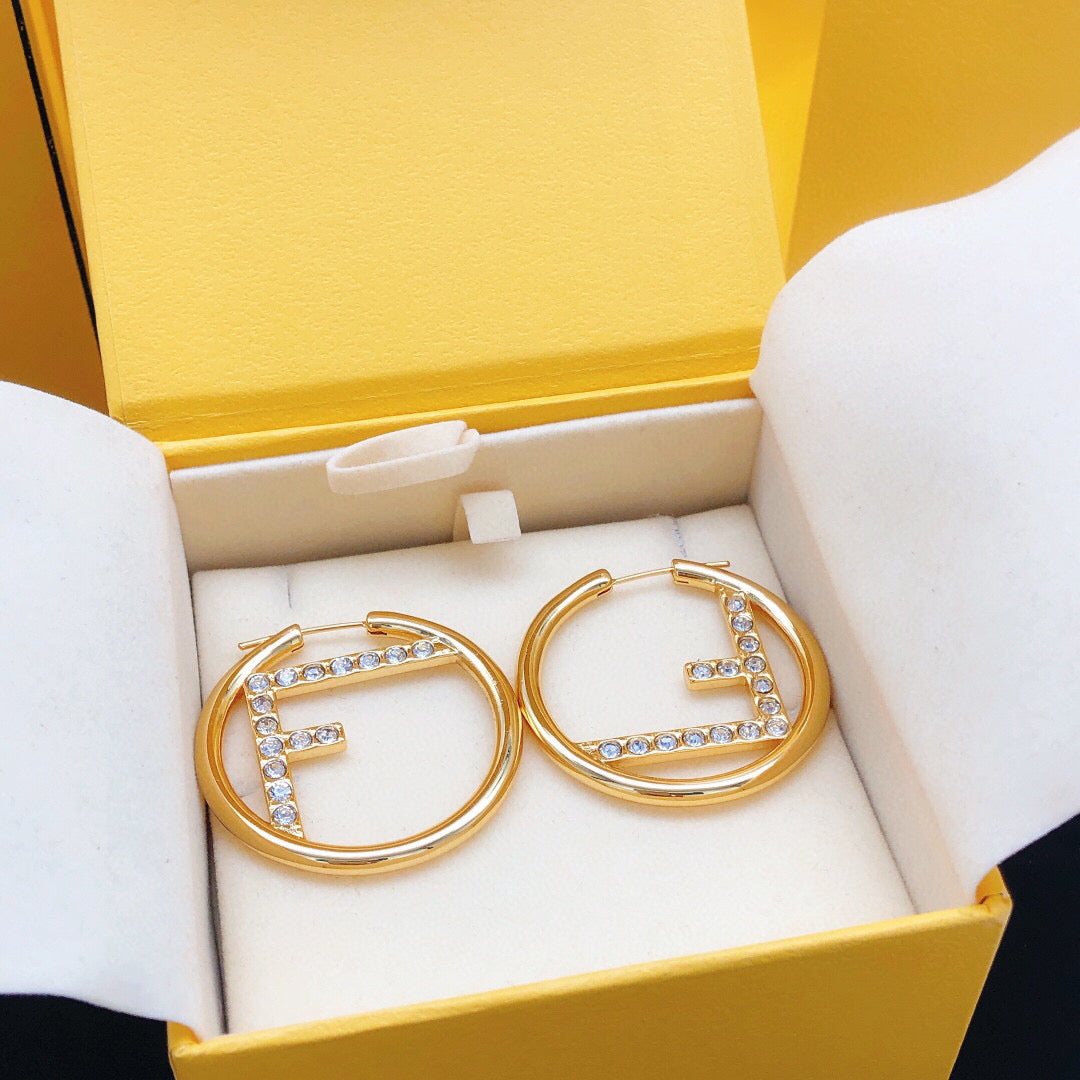 crystal crystal inlaid Drop Earrings for women - alternate angle view 3