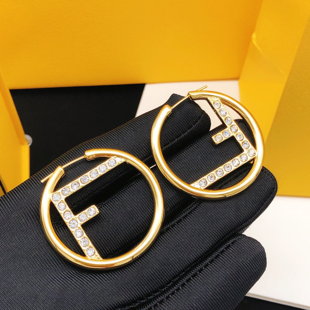 crystal crystal inlaid Drop Earrings for women - product detail view