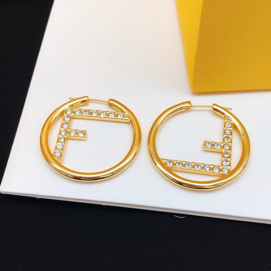 crystal crystal inlaid Drop Earrings for women - alternate angle view 4