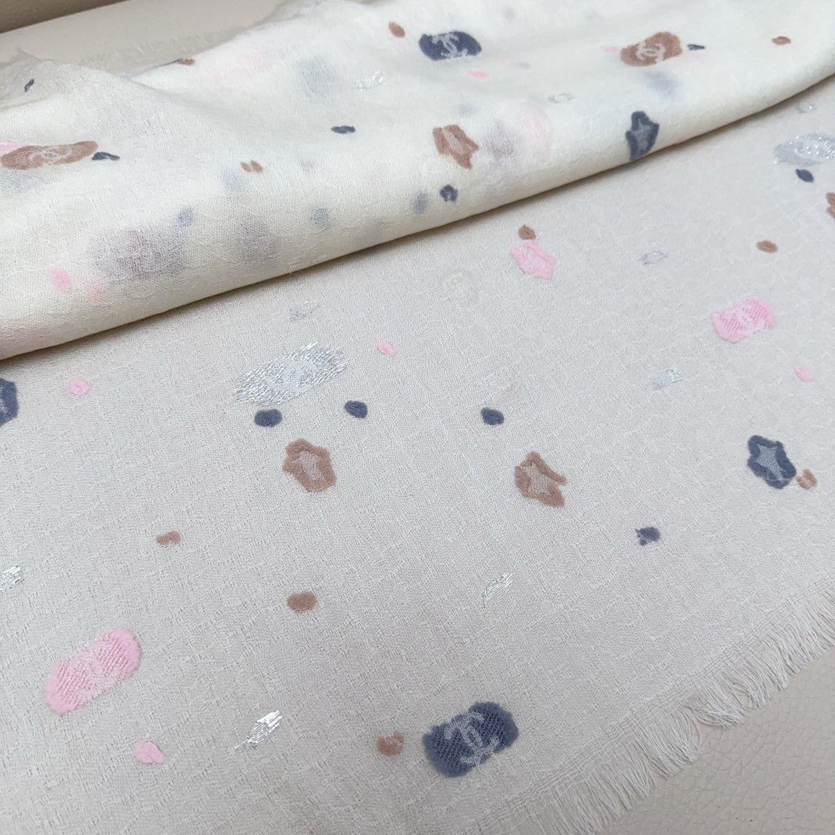 pink velvet floral Scarf for women - alternate angle view 5