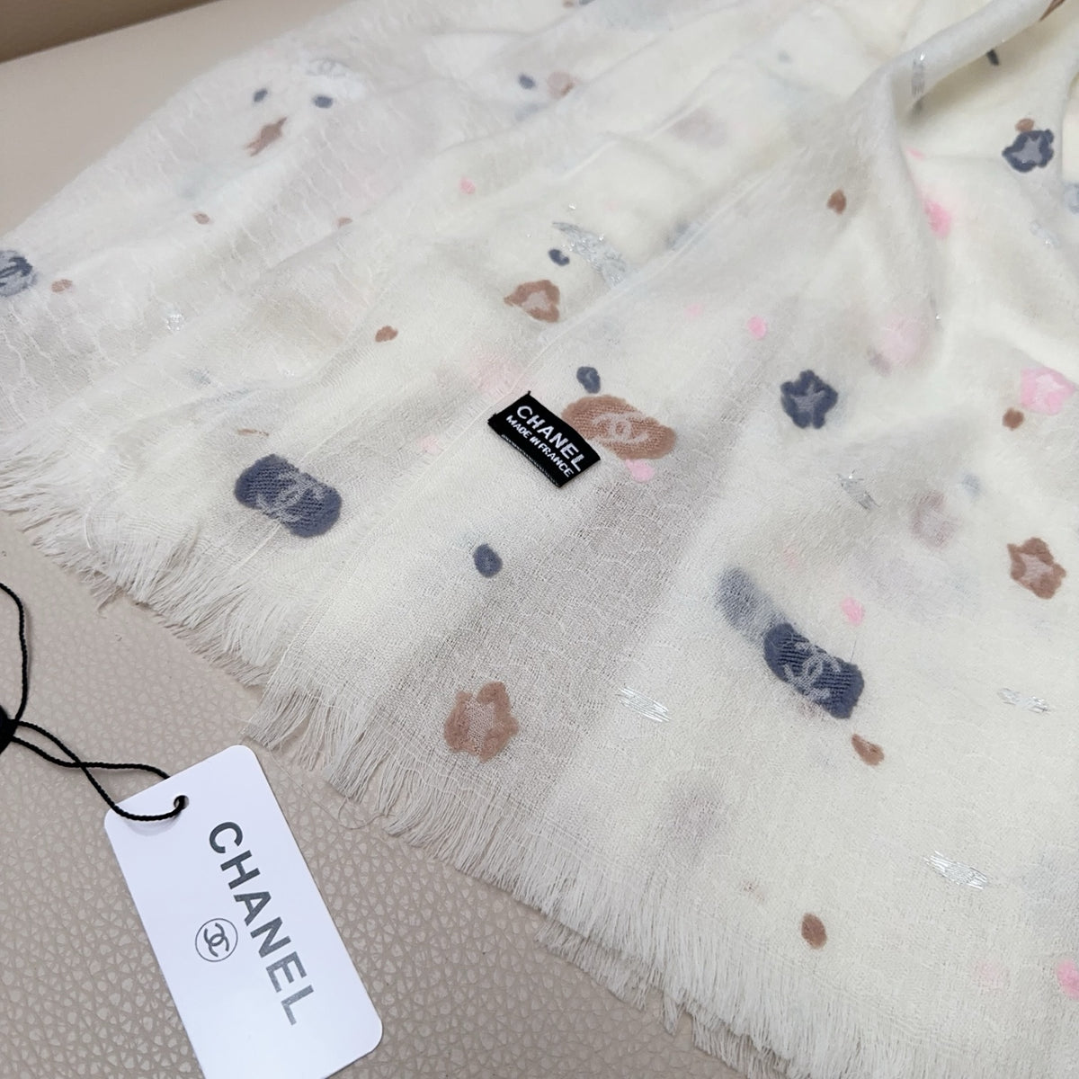 pink velvet floral Scarf for women - alternate angle view 7