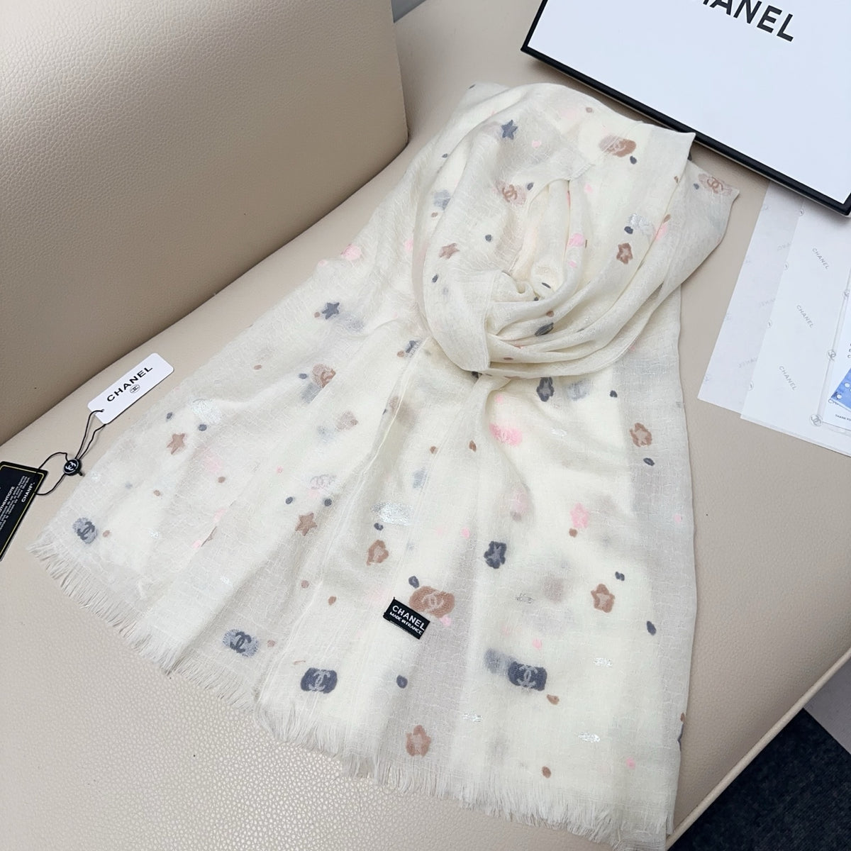 pink velvet floral Scarf for women - alternate angle view 8