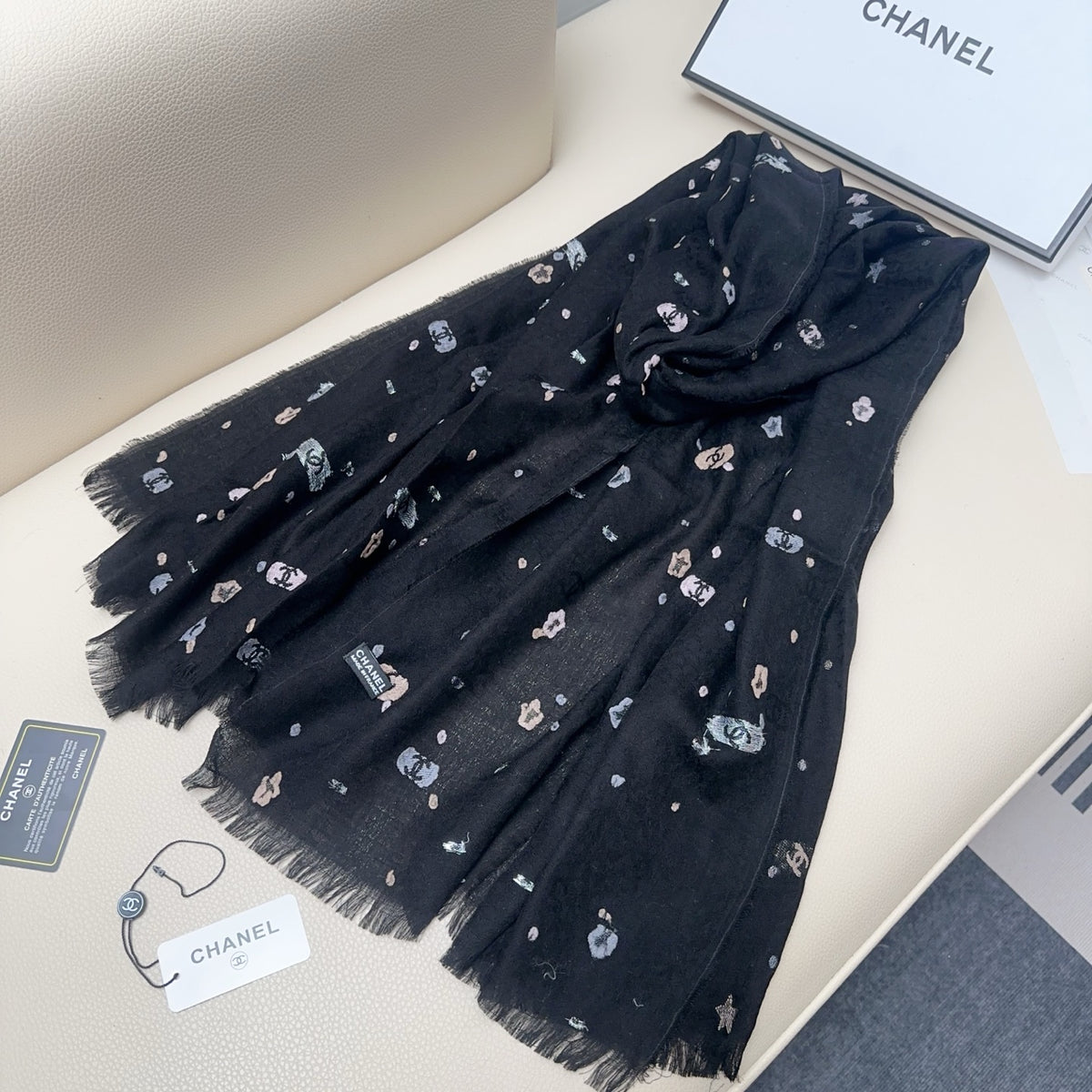 pink velvet floral Scarf for women - alternate angle view 8