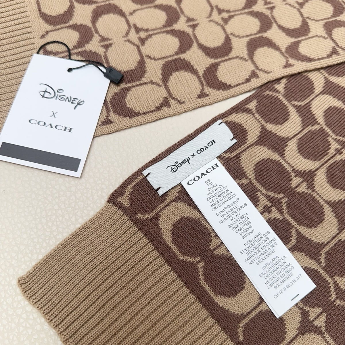 beige delicate Scarf for men - alternate angle view 8