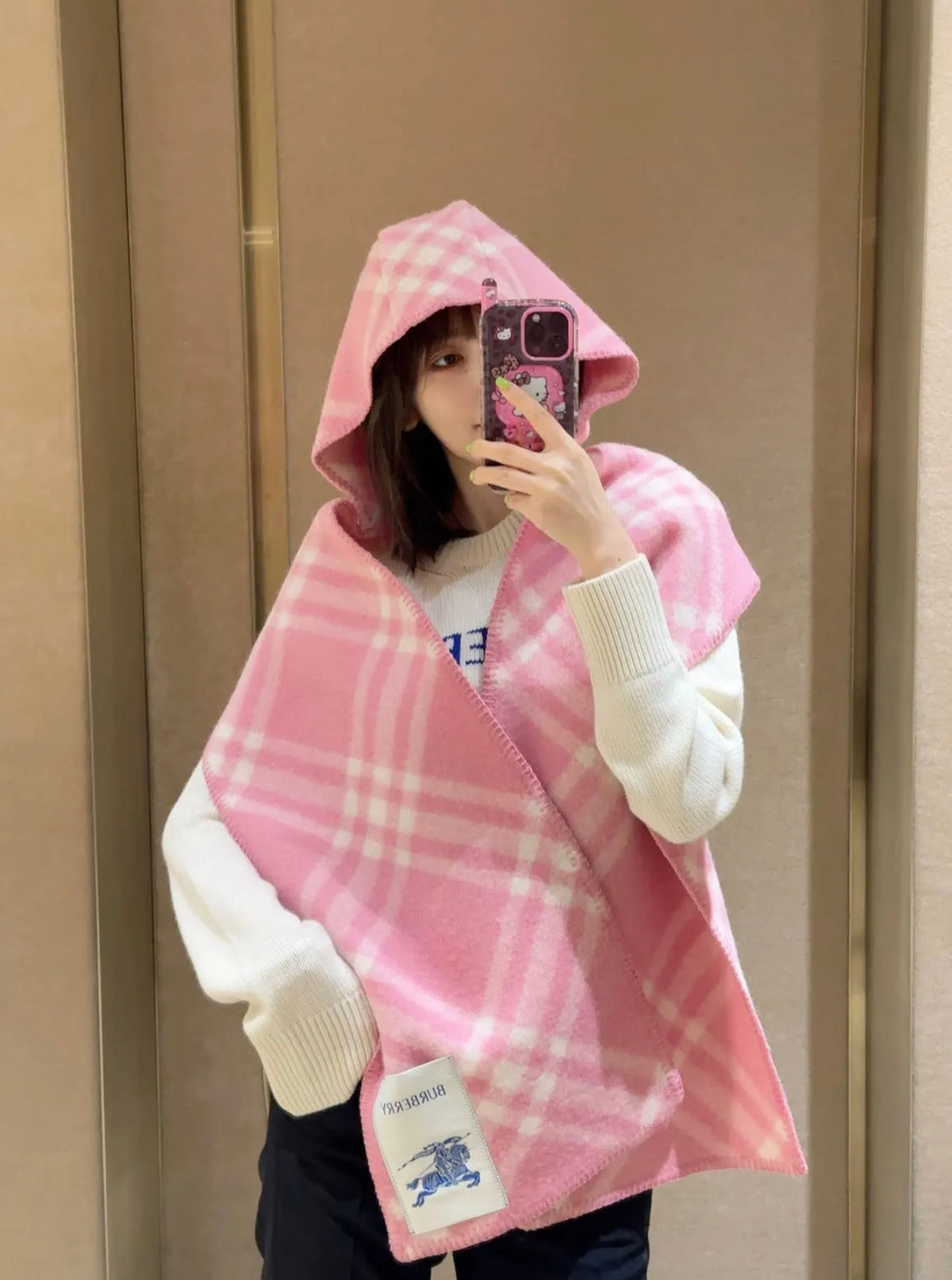 wool luxury Shawl for women - product detail view