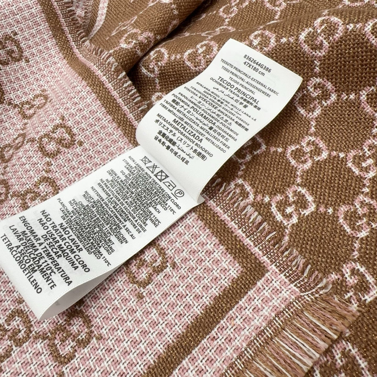 beige wool tassel Scarf for women - alternate angle view 8