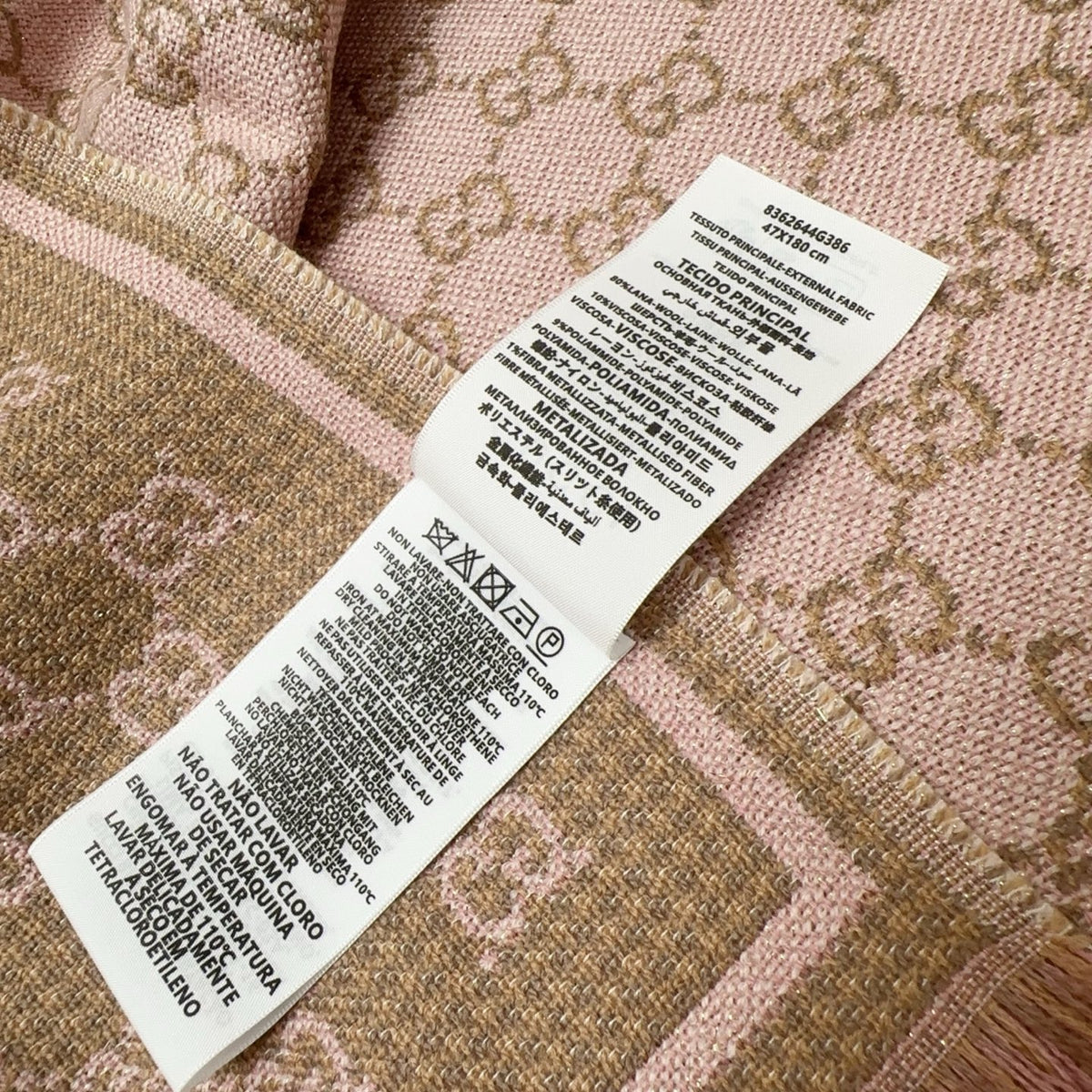 beige wool tassel Scarf for women - alternate angle view 6