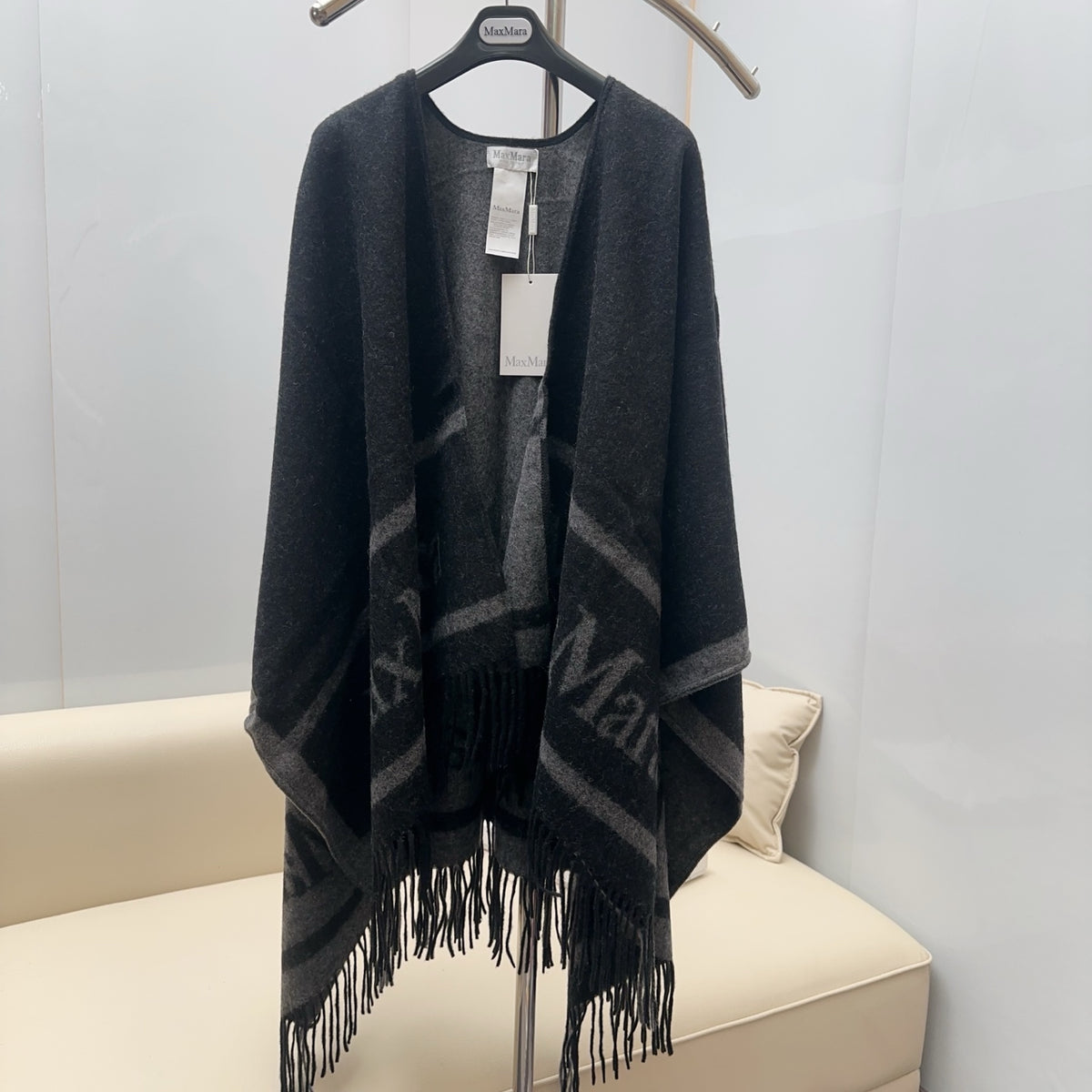 wool handmade Shawl for women - alternate angle view 2