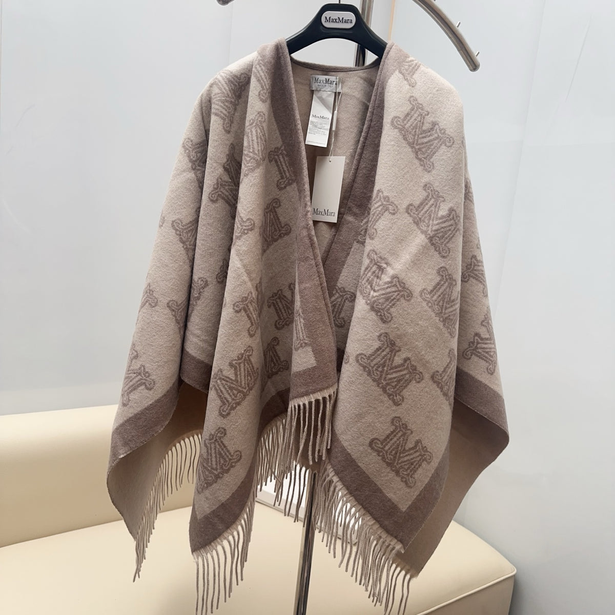 wool handmade Shawl for women - alternate angle view 2