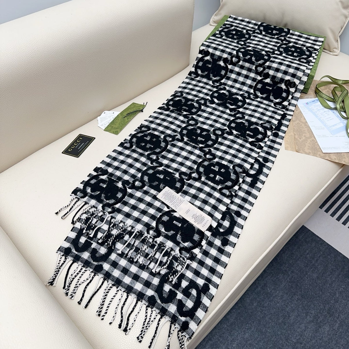 red trendy Scarf for women - alternate angle view 7