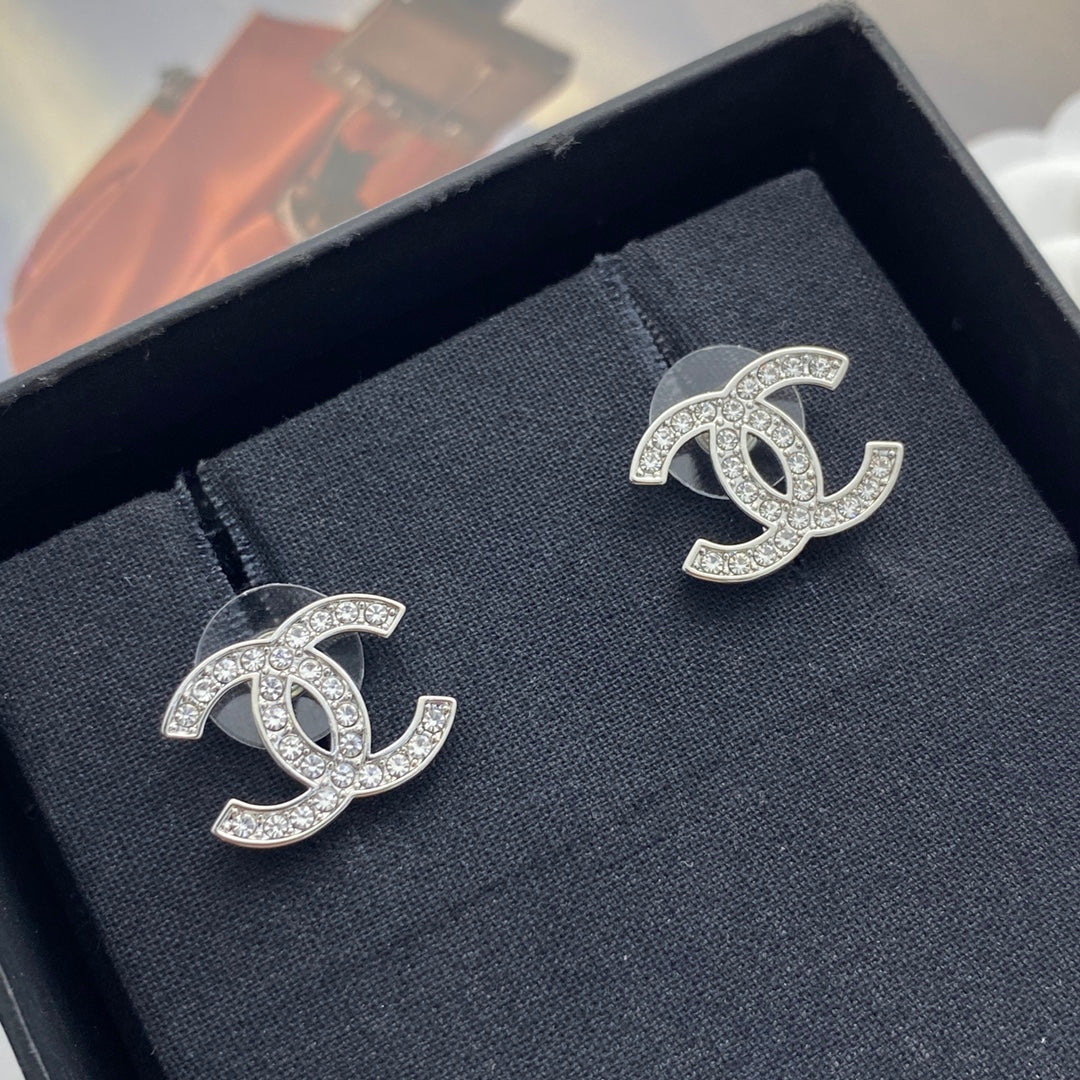 white gold sterling silver rhinestone Drop Earrings for women - alternate angle view 8