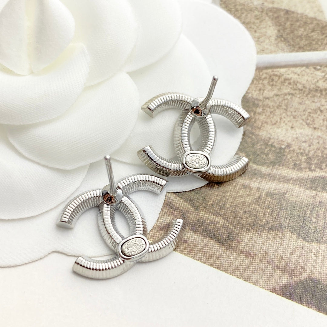 white gold sterling silver rhinestone Drop Earrings for women - alternate angle view 6