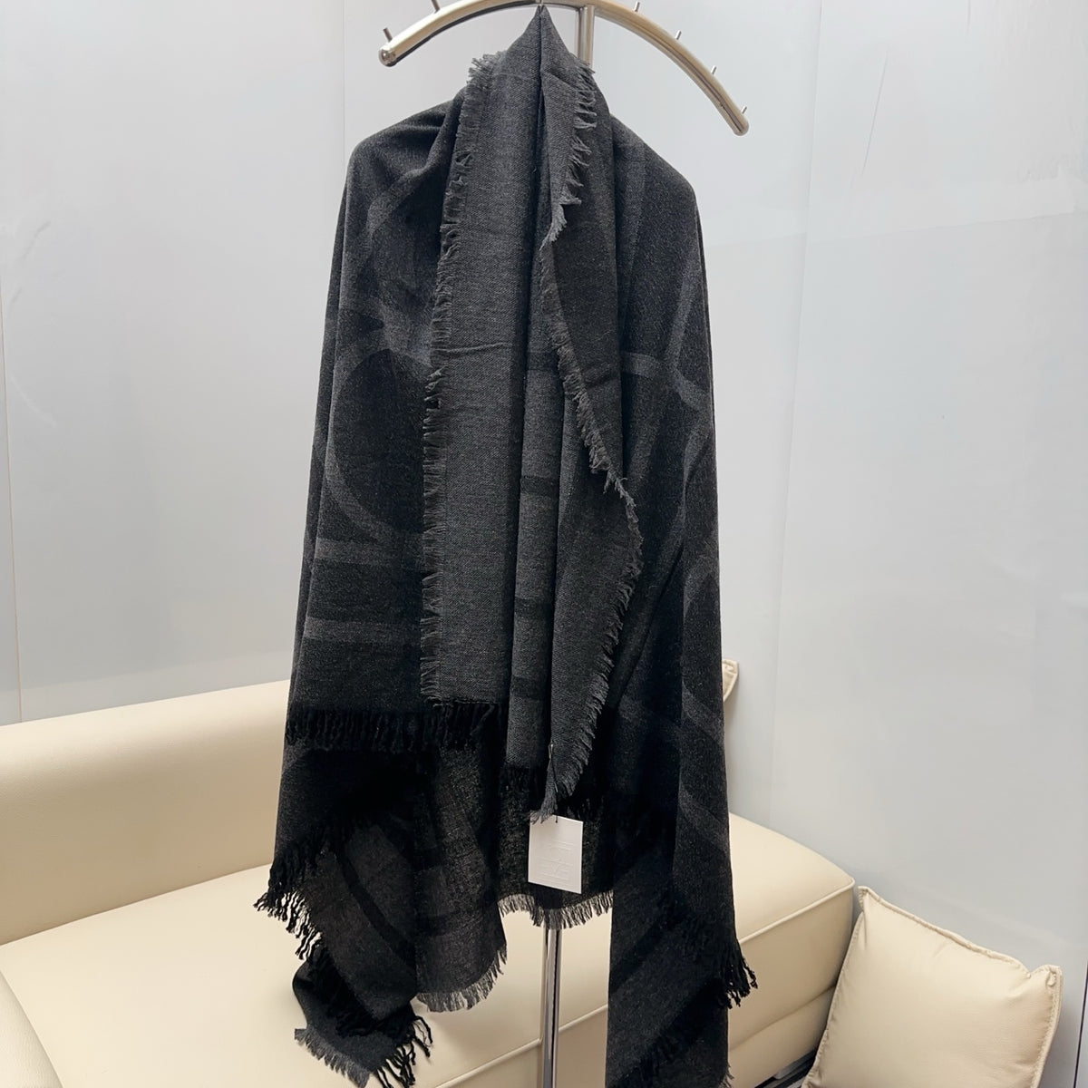 velvet floral Shawl for women - alternate angle view 2