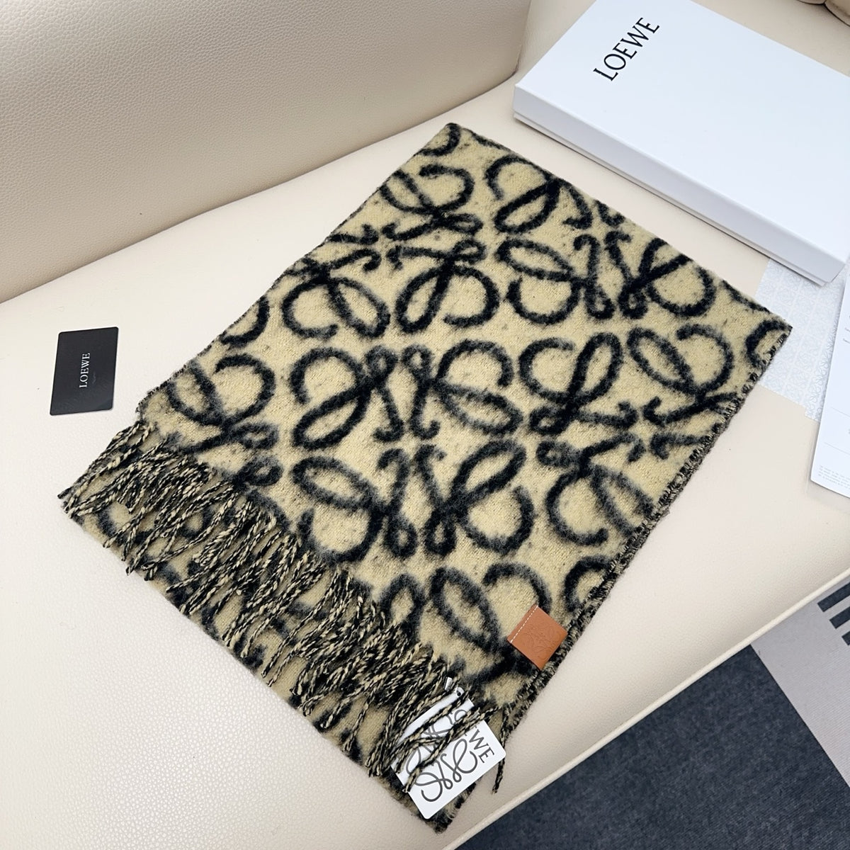 genuine leather tassel Scarf for women - alternate angle view 2
