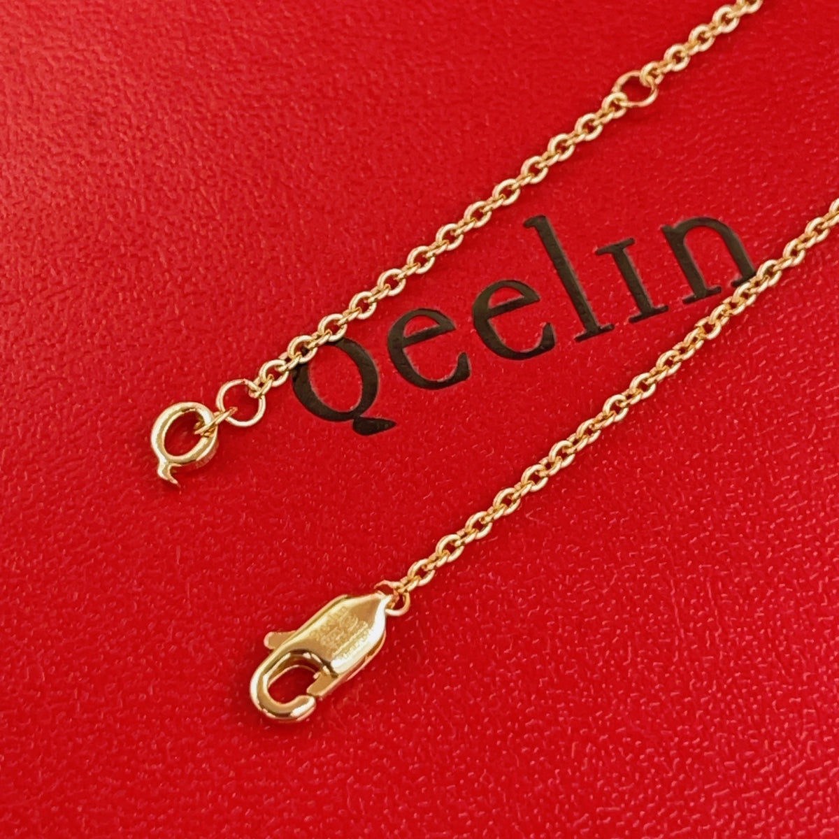 rose gold brass rose Necklace for women - alternate angle view 9
