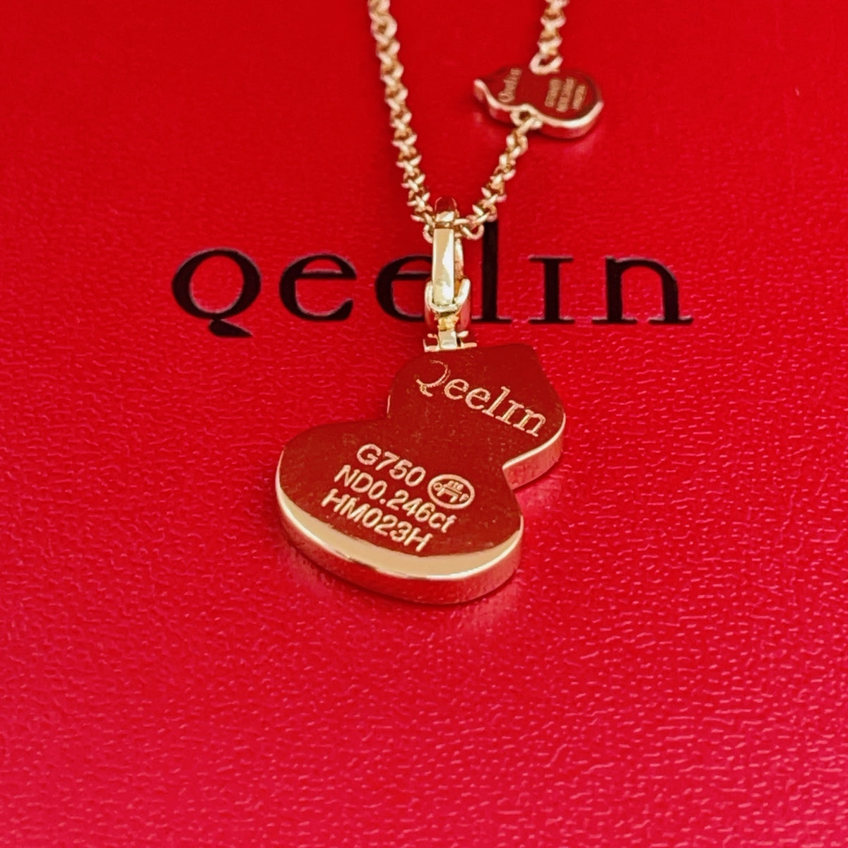 rose gold brass rose Necklace for women - alternate angle view 5