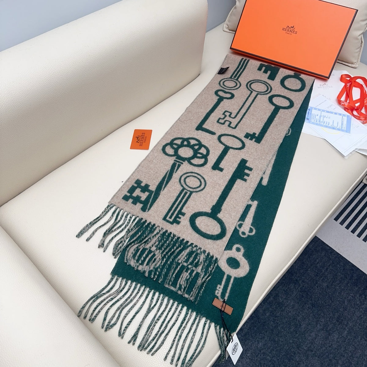 velvet key Scarf for women - alternate angle view 6