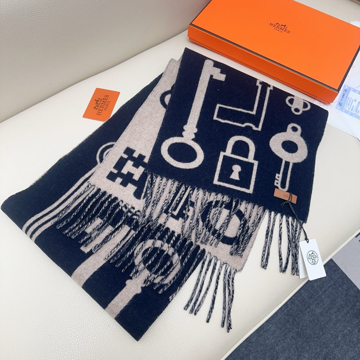 velvet key Scarf for women - alternate angle view 4