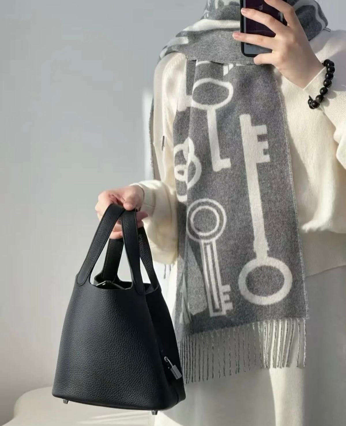 velvet key Scarf for women - product detail view