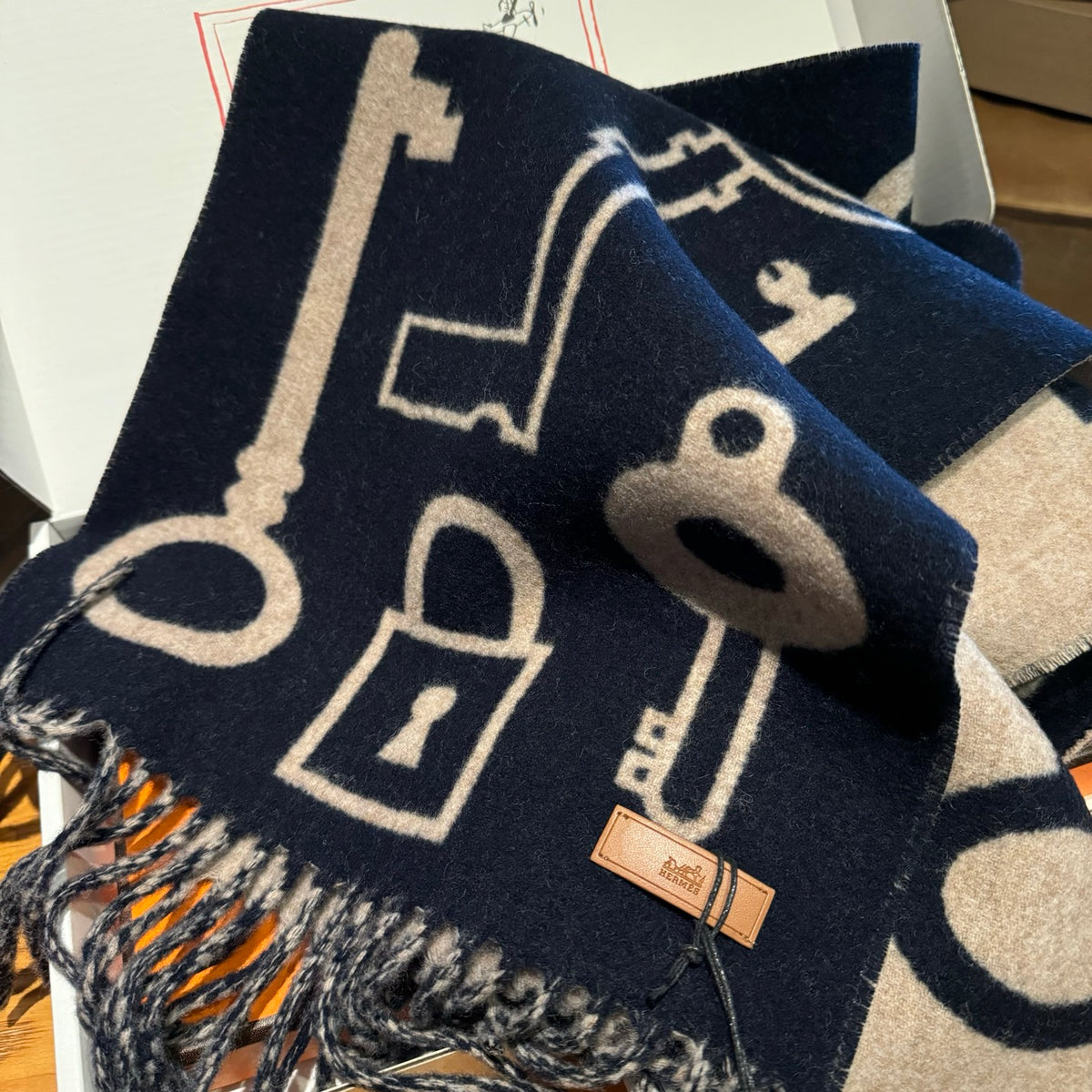 velvet key Scarf for women - alternate angle view 7