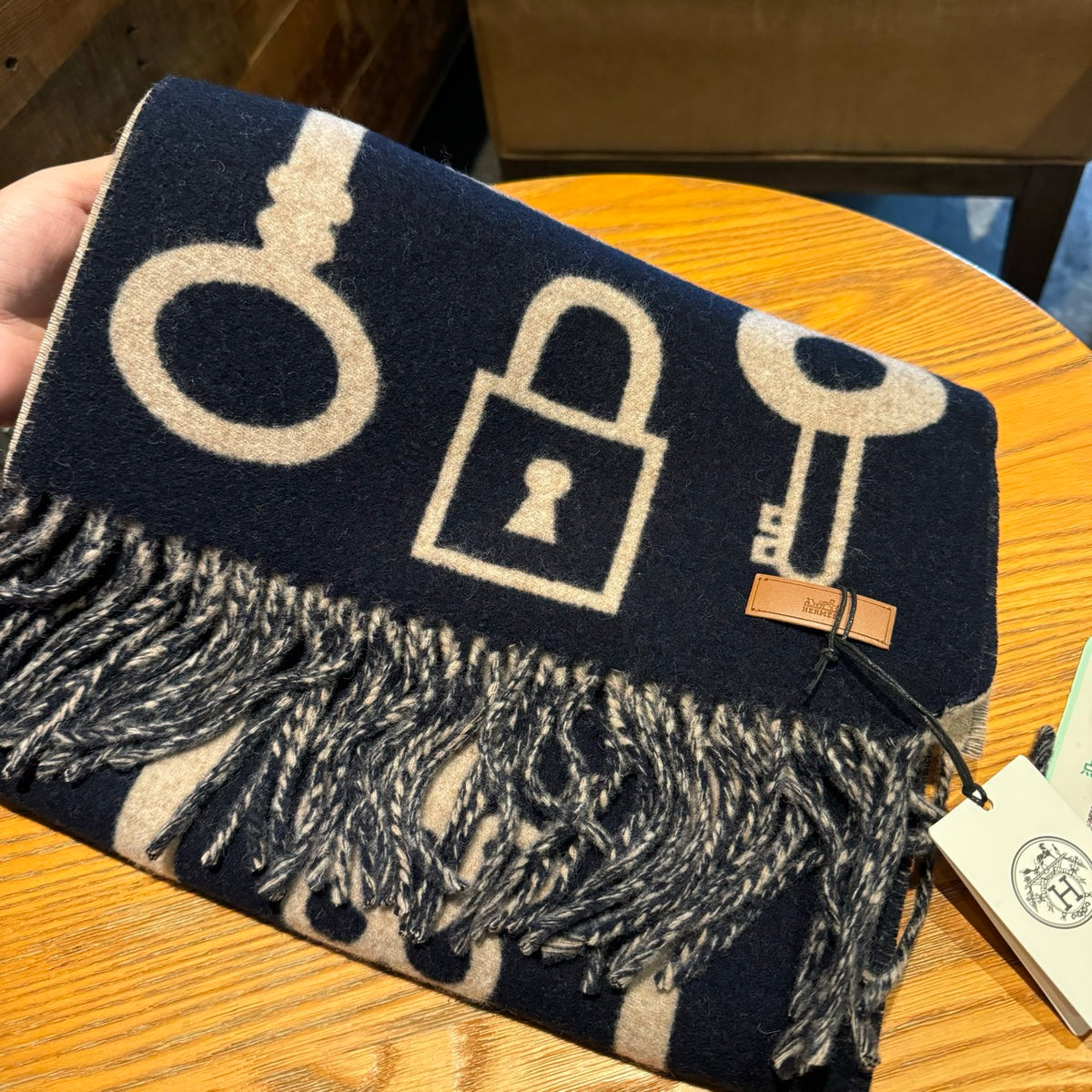 velvet key Scarf for women - alternate angle view 2