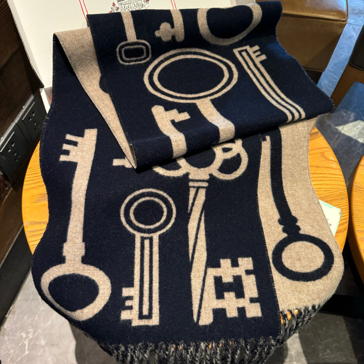 velvet key Scarf for women - alternate angle view 6