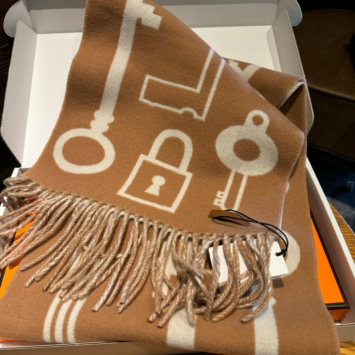 velvet key Scarf for women - alternate angle view 6