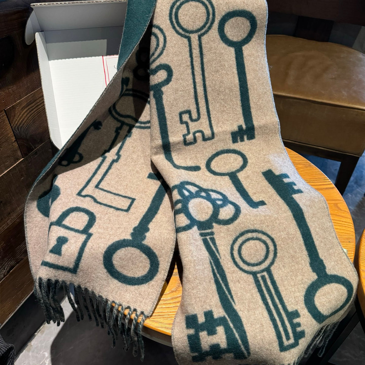 velvet key Scarf for women - alternate angle view 6
